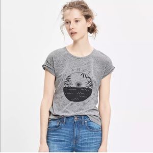 Madewell gray and black cotton “Los Angeles” graphic tee